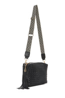 Kadın Siyah Örgülü Çapraz Çanta | Derimod Kadın Siyah Örgülü Çapraz Çanta | Derimod