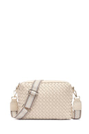 Kadın Krem Örgülü Çapraz Çanta | Derimod Kadın Krem Örgülü Çapraz Çanta | Derimod