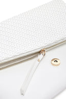 Kadın Beyaz Uzun Zincir Askılı Örgülü Portföy Çanta | Derimod Kadın Beyaz Uzun Zincir Askılı Örgülü Portföy Çanta | Derimod