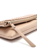 Kadın Bej Uzun Zincir Askılı Örgülü Portföy Çanta | Derimod Kadın Bej Uzun Zincir Askılı Örgülü Portföy Çanta | Derimod