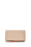 Kadın Bej Uzun Zincir Askılı Örgülü Portföy Çanta | Derimod Kadın Bej Uzun Zincir Askılı Örgülü Portföy Çanta | Derimod