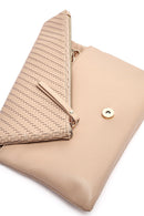 Kadın Bej Uzun Zincir Askılı Örgülü Portföy Çanta | Derimod Kadın Bej Uzun Zincir Askılı Örgülü Portföy Çanta | Derimod
