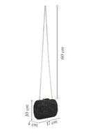 Women's Black Long Chain Strap Stone Mini Box Evening Bag | Derimod Women's Black Long Chain Strap Stone Mini Box Evening Bag | Derimod
