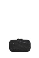 Women's Black Long Chain Strap Stone Mini Box Evening Bag | Derimod Women's Black Long Chain Strap Stone Mini Box Evening Bag | Derimod