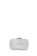 Kadın Gümüş Uzun Zincir Askılı Taşlı Mini Kutu Abiye Çanta | Derimod Kadın Gümüş Uzun Zincir Askılı Taşlı Mini Kutu Abiye Çanta | Derimod