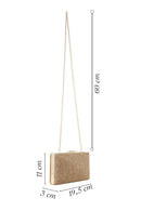 Women's Gold Long Strap Stone Mini Clutch Bag | Derimod Women's Gold Long Strap Stone Mini Clutch Bag | Derimod