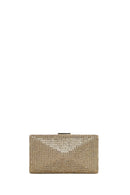 Women's Gold Long Strap Stone Mini Clutch Bag | Derimod Women's Gold Long Strap Stone Mini Clutch Bag | Derimod