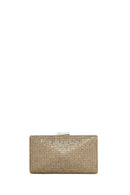 Women's Gold Long Strap Stone Mini Clutch Bag | Derimod Women's Gold Long Strap Stone Mini Clutch Bag | Derimod
