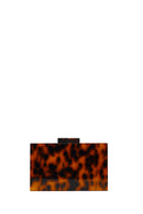 Women's Leopard Long Chain Strap Evening Mini Box Bag | Derimod Women's Leopard Long Chain Strap Evening Mini Box Bag | Derimod