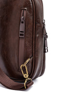 Men's Brown Mini Crossbody Bag | Derimod Men's Brown Mini Crossbody Bag | Derimod