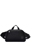 Men's Black Fabric Mini Waist Bag | Derimod Men's Black Fabric Mini Waist Bag | Derimod