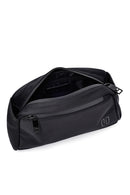 Men's Black Fabric Mini Waist Bag | Derimod Men's Black Fabric Mini Waist Bag | Derimod