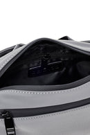 Men's Gray Fabric Mini Waist Bag | Derimod Men's Gray Fabric Mini Waist Bag | Derimod