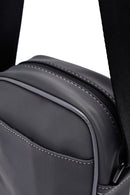 Men's Gray Mini Fabric Messenger Bag | Derimod Men's Gray Mini Fabric Messenger Bag | Derimod