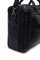 Men's Black Long Suspender Leather Briefcase | Derimod Men's Black Long Suspender Leather Briefcase | Derimod