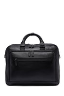 Men's Black Long Suspender Leather Briefcase | Derimod Men's Black Long Suspender Leather Briefcase | Derimod