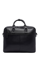 Men's Black Long Suspender Leather Briefcase | Derimod Men's Black Long Suspender Leather Briefcase | Derimod