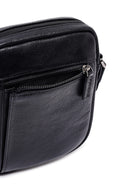 Men's Black Long Strap Leather Messenger Bag | Derimod Men's Black Long Strap Leather Messenger Bag | Derimod
