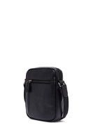 Men's Black Long Strap Leather Messenger Bag | Derimod Men's Black Long Strap Leather Messenger Bag | Derimod