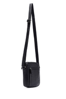 Men's Black Long Strap Leather Messenger Bag | Derimod Men's Black Long Strap Leather Messenger Bag | Derimod