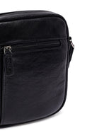 Men's Black Long Strap Leather Messenger Bag | Derimod Men's Black Long Strap Leather Messenger Bag | Derimod