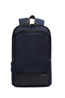 D-Pack Unisex Navy Blue Backpack | Derimod D-Pack Unisex Navy Blue Backpack | Derimod