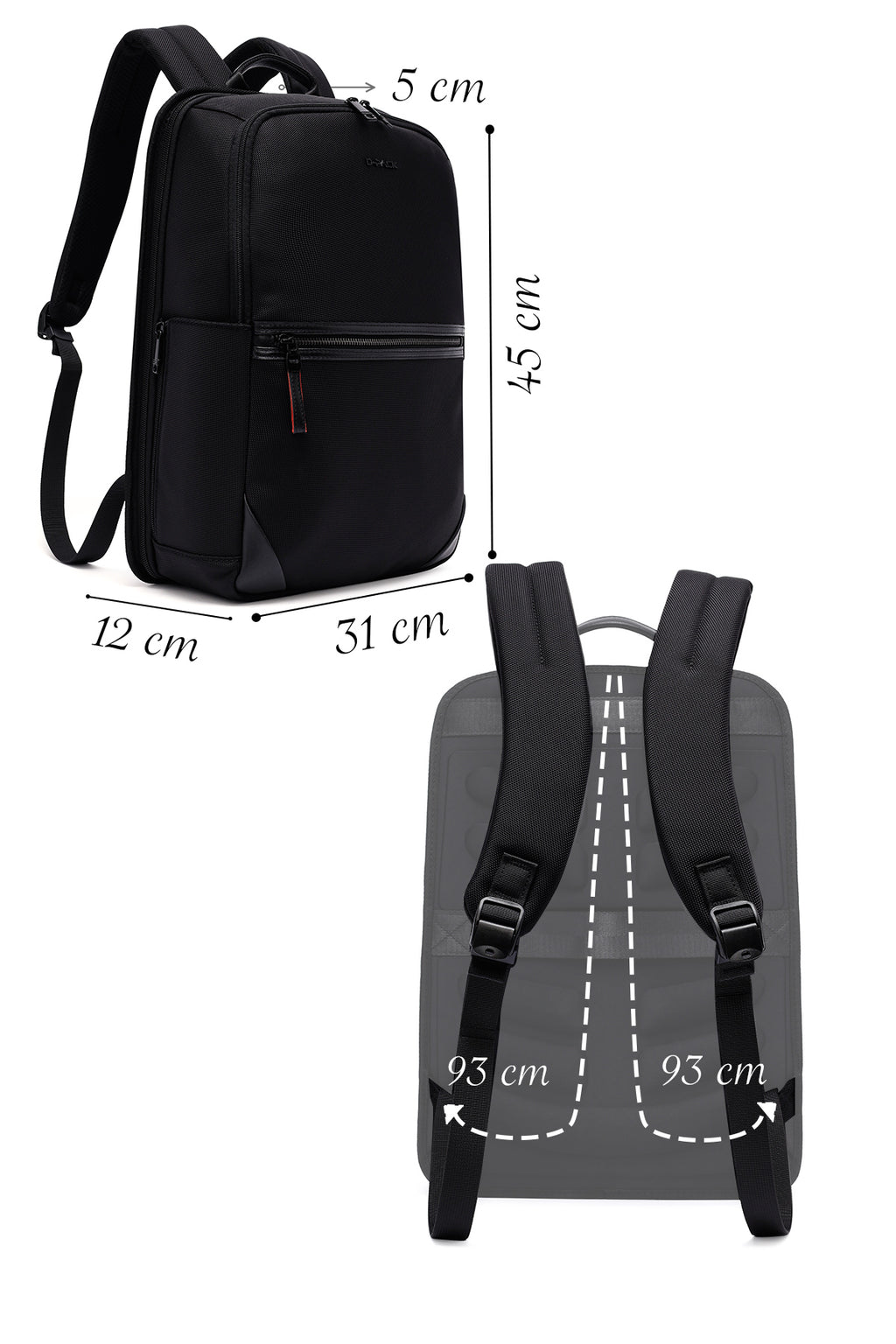 D-Pack Unisex Siyah Kumaş Sırt Çantası