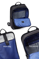 D-Pack Unisex Black Fabric Backpack | Derimod D-Pack Unisex Black Fabric Backpack | Derimod