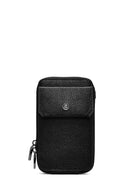 Men's Black Leather Crossbody Bag | Derimod Men's Black Leather Crossbody Bag | Derimod