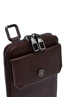 Men's Brown Leather Crossbody Bag | Derimod Men's Brown Leather Crossbody Bag | Derimod