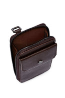 Men's Brown Leather Crossbody Bag | Derimod Men's Brown Leather Crossbody Bag | Derimod