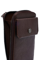 Men's Brown Leather Crossbody Bag | Derimod Men's Brown Leather Crossbody Bag | Derimod