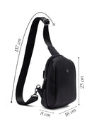 Erkek Siyah Deri Çapraz Çanta | Derimod Erkek Siyah Deri Çapraz Çanta | Derimod