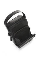 Men's Black Long Strap Leather Handbag | Derimod Men's Black Long Strap Leather Handbag | Derimod