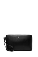 Men's Black Leather Mini Handbag | Derimod Men's Black Leather Mini Handbag | Derimod