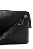 Men's Black Leather Mini Handbag | Derimod Men's Black Leather Mini Handbag | Derimod