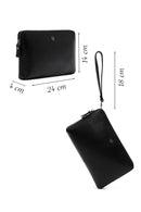 Men's Black Leather Mini Handbag | Derimod Men's Black Leather Mini Handbag | Derimod