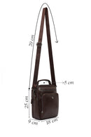 Men's Brown Long Strap Leather Handbag | Derimod Men's Brown Long Strap Leather Handbag | Derimod