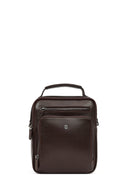 Men's Brown Long Strap Leather Handbag | Derimod Men's Brown Long Strap Leather Handbag | Derimod