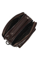 Men's Brown Long Strap Leather Handbag | Derimod Men's Brown Long Strap Leather Handbag | Derimod