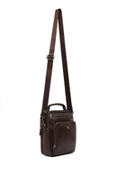 Men's Brown Long Strap Leather Handbag | Derimod Men's Brown Long Strap Leather Handbag | Derimod