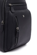 Erkek Siyah Deri Çapraz Çanta | Derimod Erkek Siyah Deri Çapraz Çanta | Derimod