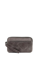 Erkek Gri Deri Mini El Çantası | Derimod Erkek Gri Deri Mini El Çantası | Derimod