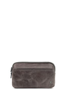 Erkek Gri Deri Mini El Çantası | Derimod Erkek Gri Deri Mini El Çantası | Derimod