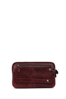 Men's Burgundy Leather Mini Handbag | Derimod Men's Burgundy Leather Mini Handbag | Derimod