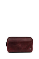 Men's Burgundy Leather Mini Handbag | Derimod Men's Burgundy Leather Mini Handbag | Derimod