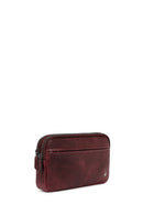 Men's Burgundy Leather Mini Handbag | Derimod Men's Burgundy Leather Mini Handbag | Derimod