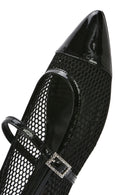 Women's Black Banded Leather Ballerinas | Derimod Women's Black Banded Leather Ballerinas | Derimod