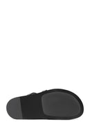Women's Black Leather Slippers | Derimod Women's Black Leather Slippers | Derimod