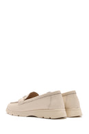 Kadın Krem Deri Comfort Loafer | Derimod Kadın Krem Deri Comfort Loafer | Derimod